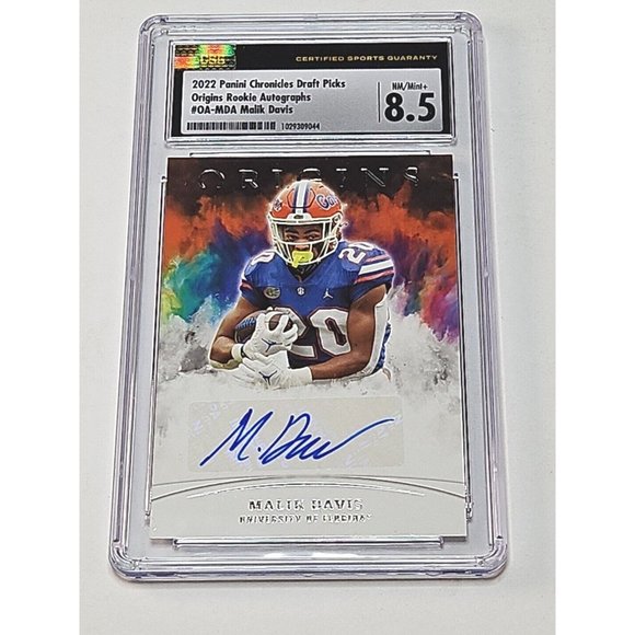 2022 Malik Davis OA-MDA Running Back Florida Gators Panini Chronicals Draft Pick